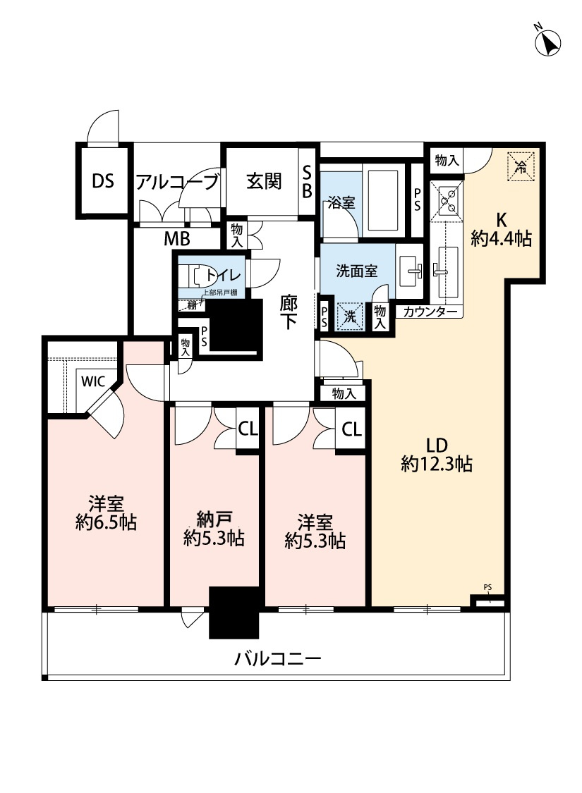 ローレルタワー尼崎の間取り