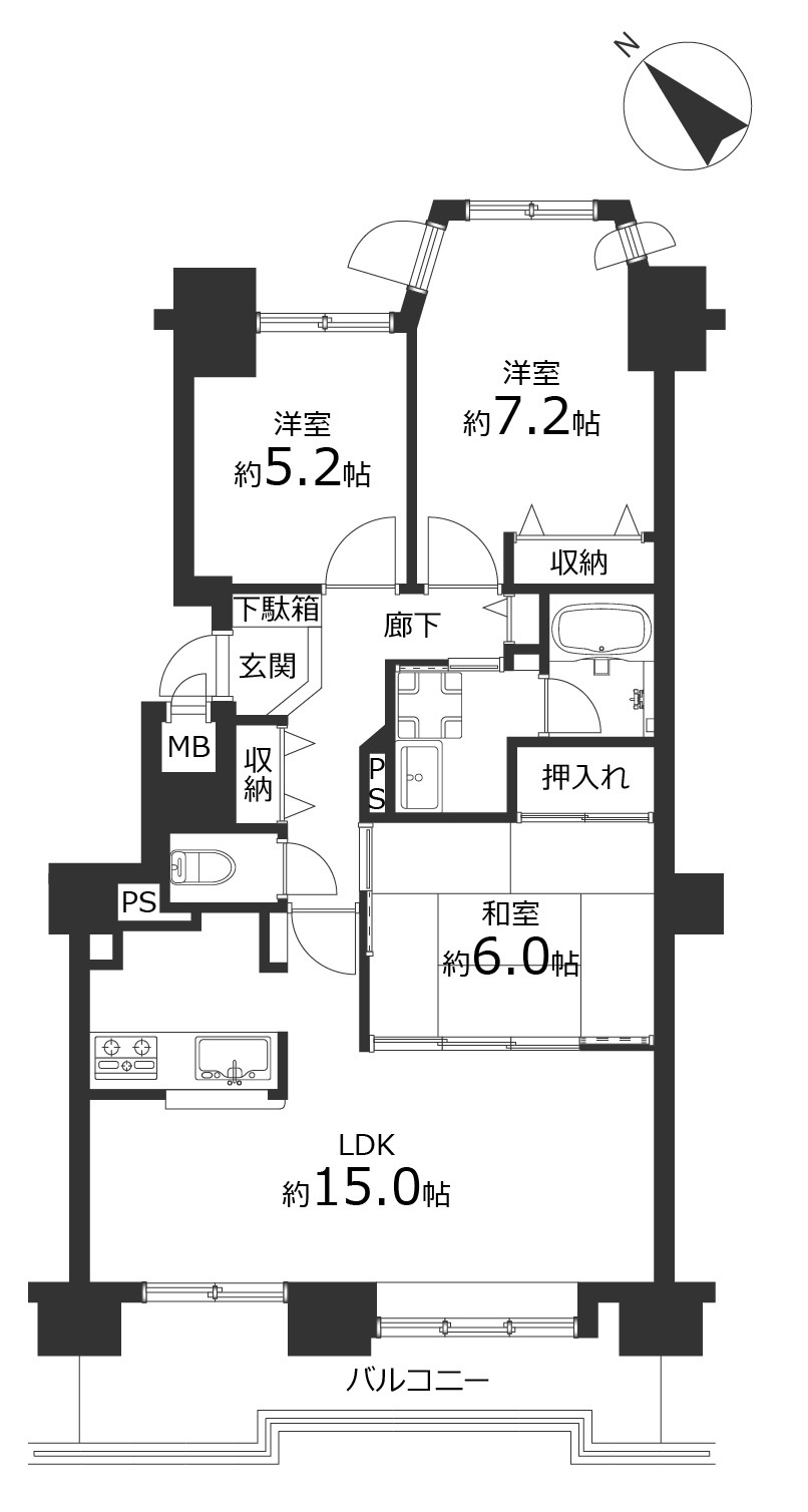  アルス旭ヶ丘の間取り