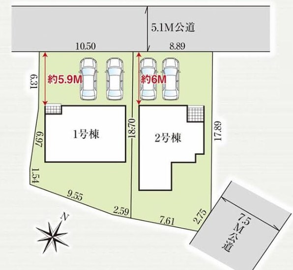 島田市金谷泉町／　新築戸建の区画図
