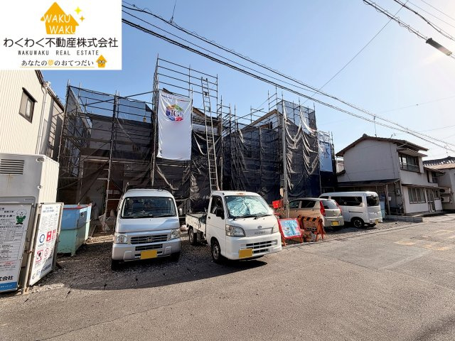 島田市金谷泉町／　新築戸建の前面道路含む現地写真|2号棟　2026.3.5撮影