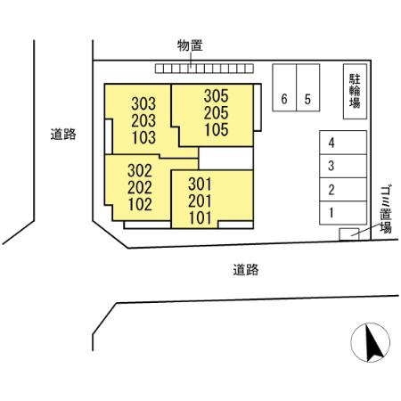 Ｄ－ＲＯＯＭ 野田町の区画図