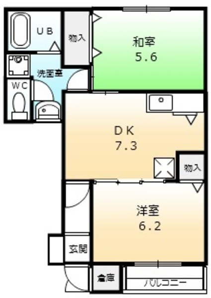 ボーシャルダンＢの間取り