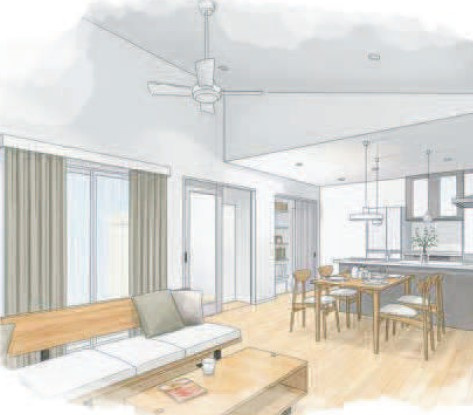 座間市立野台２丁目　新築戸建の完成予想図