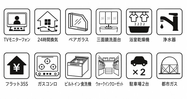 武蔵村山市学園4丁目　新築戸建全3棟のその他|第三者機関によるBELS評価を取得。高い省エネルギー性能が認められ、光熱費の軽減にも配慮した住まいです。