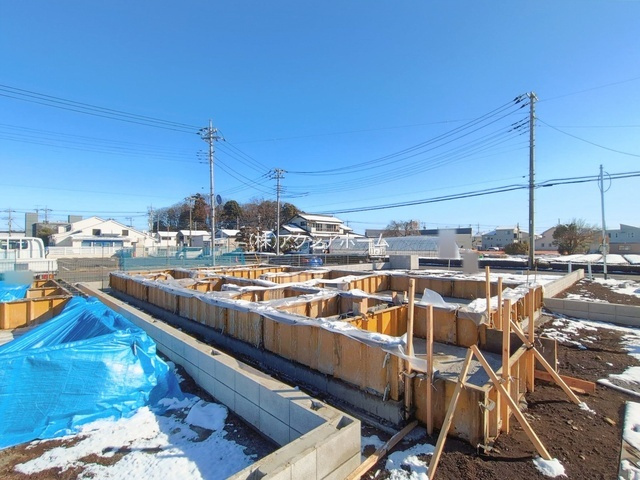 所沢市東狭山ケ丘3丁目・全５棟　新築一戸建　2号棟の前面道路含む現地写真|現地写真　2026年1月26日撮影