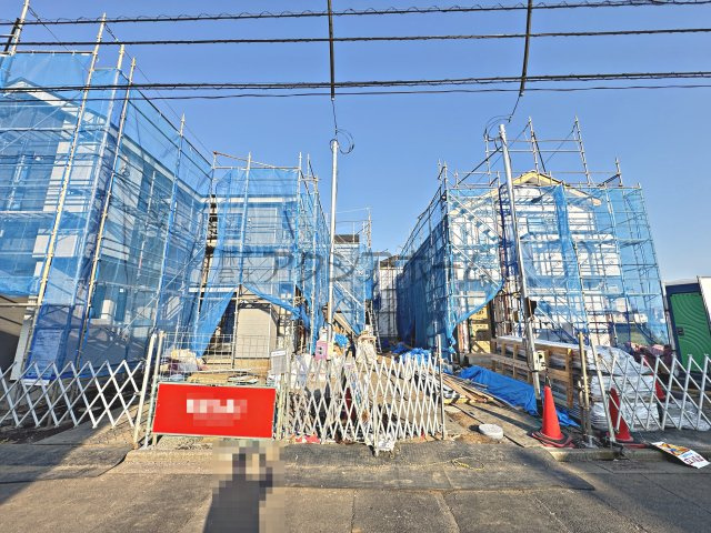 所沢市東狭山ケ丘3丁目・全５棟　新築一戸建　2号棟の外観|現地写真（2026年2月9日撮影）