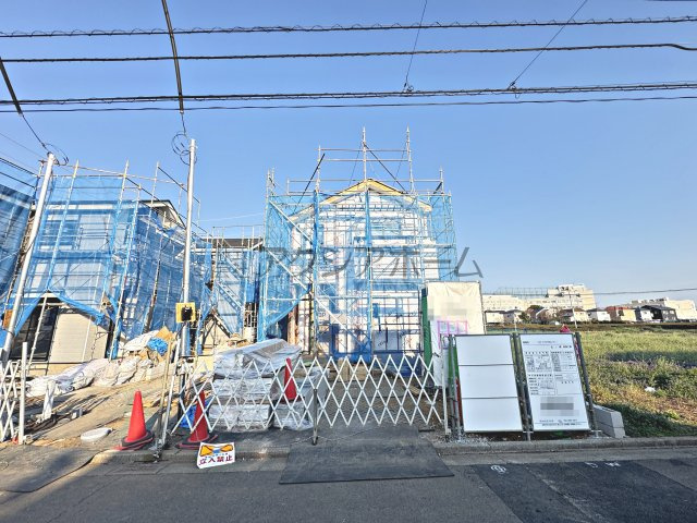 所沢市東狭山ケ丘3丁目・全５棟　新築一戸建　2号棟の外観|現地写真（2026年2月9日撮影）