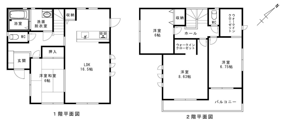 【中古戸建】太田市大島町の間取り|■間取り図｜敷地面積：252.00㎡（約76.22坪）建物面積：108.89㎡（約32.93坪）