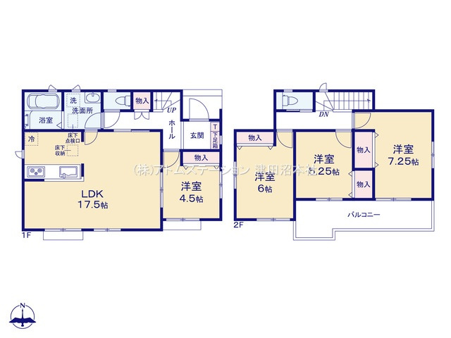 【間取り】 | アトムセレクト船橋市大穴北8丁目508番　B号棟