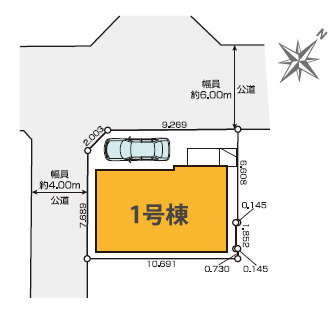 練馬区南大泉6丁目　北西×南西角地　開放的な限定1棟の区画図|角地ならではの開放感を是非感じてください♪