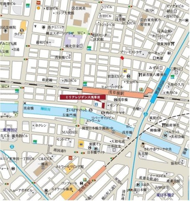 【地図】 | ミリアレジデンス浅草橋Ⅲ