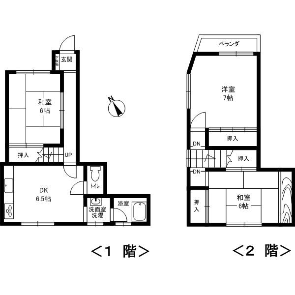 須磨寺町4丁目貸戸建の間取り