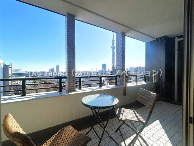 エルフィーノ浅草の展望|～Room view～
最上階ならではの見渡す限りの青空が広がっています。視界に高い建物がありませんので、一日中お部屋に陽当たりが降り注ぎます。