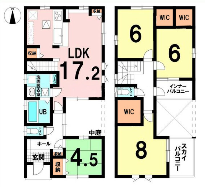 【中古戸建】伊勢崎市除ケ町の間取り|■間取り図｜敷地面積：179.67（約54.34坪）　建物面積：103.92（約31.43坪）