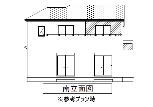 嵐山町志賀　建築条件付土地　のその他|参考プラン立面図