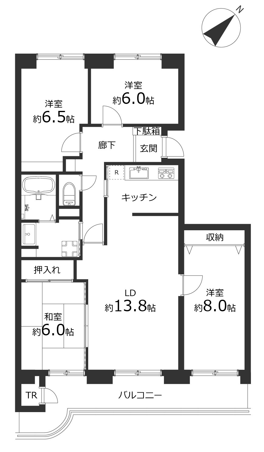  ロジェ山の手通りの間取り