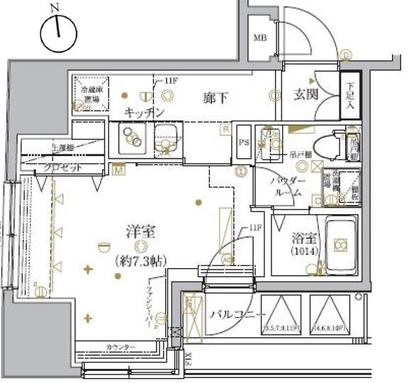 クレイシア神田淡路町の間取り
