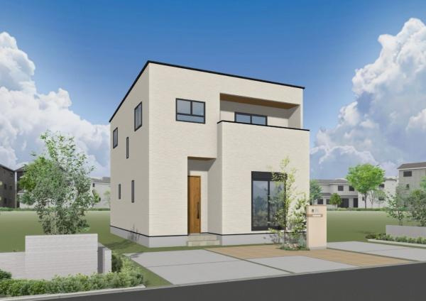 AG-HOUSE　古ヶ鶴　A棟の完成予想図|※外観パースはイメージです。図面と現況が異なる場合は現況を優先させていただきます。