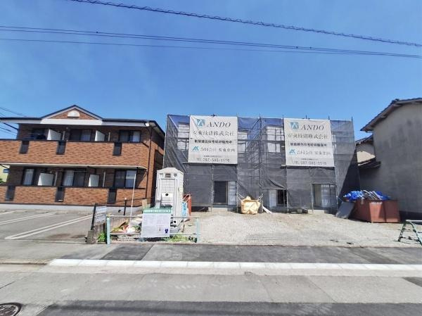 AG-HOUSE　花津留　A棟の前面道路含む現地写真|前面道路含む現地(2026年４月撮影)