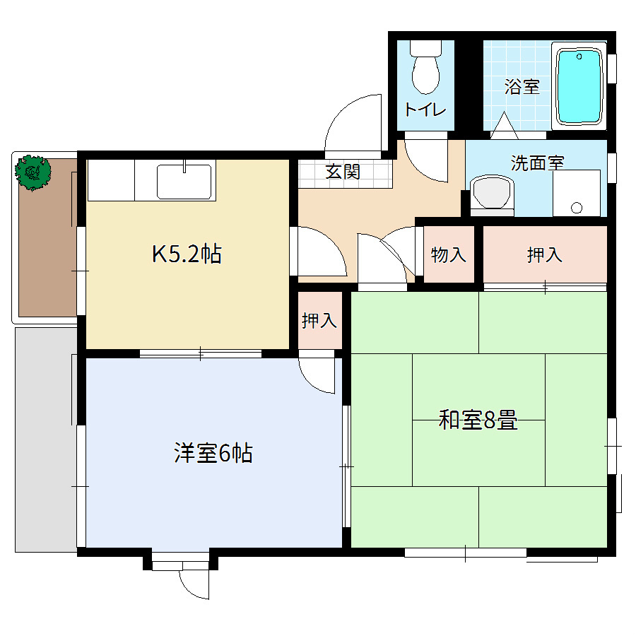 フレグランス美杉台Bの間取り