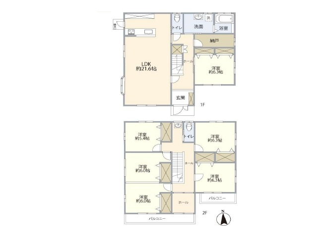 【間取り】 | 毛呂山町中央２丁目 | 6LDK
