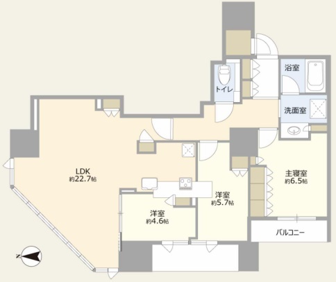 ドゥ・トゥールキャナル＆スパEASTの間取り