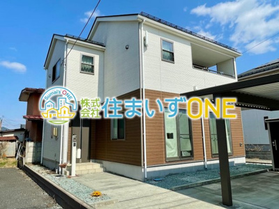 【外観】 | 中古戸建　山形市江俣1丁目 | 白とブラウンのシンプルな外観です。周囲になじみやすいナチュラルな雰囲気ですね♪