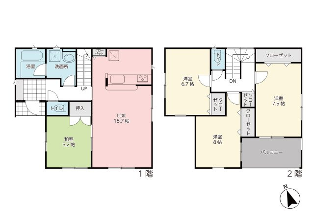 【間取り】 | 中古戸建　山形市江俣1丁目 | 1111万円、4LDK、土地面積153.9㎡、建物面積103.68㎡ 4LDKです♪