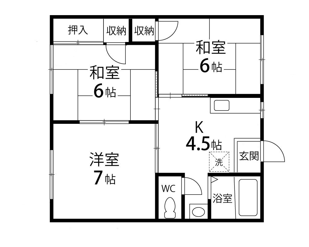 フレグランス南中山Cの間取り