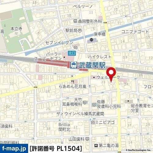 Ｒｉｓｉｎｇ　ｐｌａｃｅ練馬関町ステーションスクエアの地図