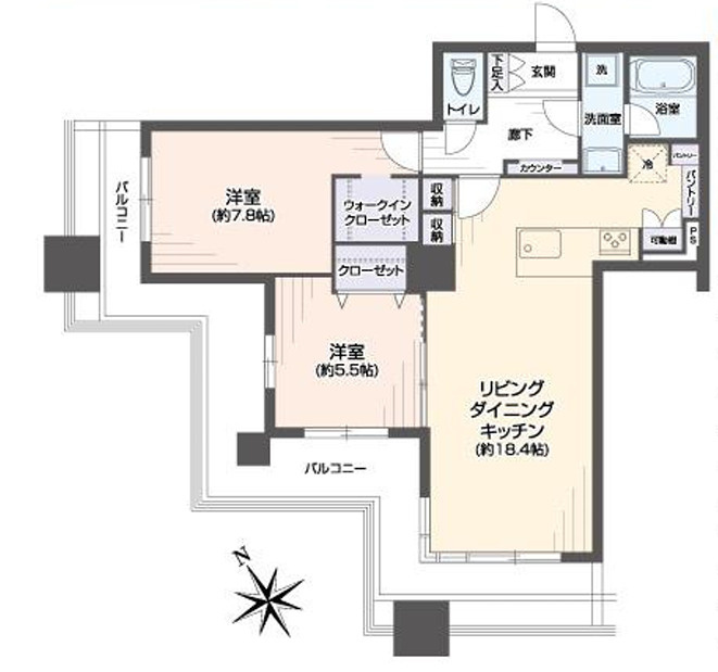 晴海アイランドトリトンスクエアビュータワーの間取り