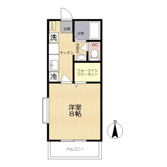 【間取り】 | サニーテラス | 反転の間取り図です。