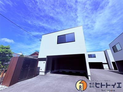 仮）八女　戸建て　ガレージ付き　賃貸住宅の外観