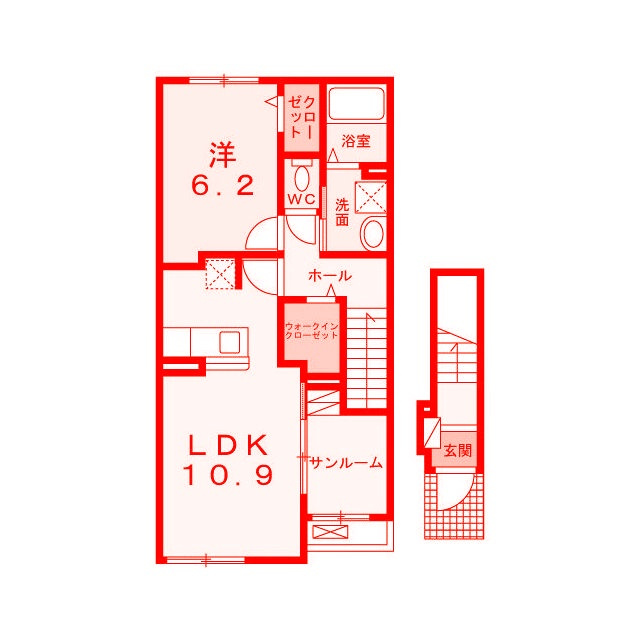 メナージュ・リアンの間取り|人気の1LDK・広々50.94㎡