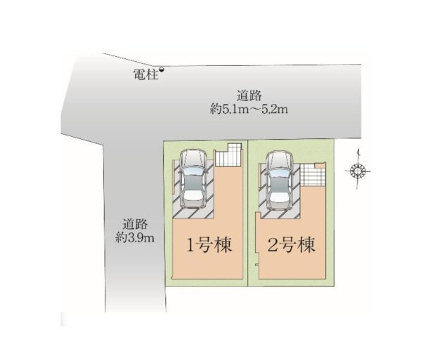 福岡市西区愛宕1丁目第3-2棟（2号棟）　の区画図|配置図（2号棟）