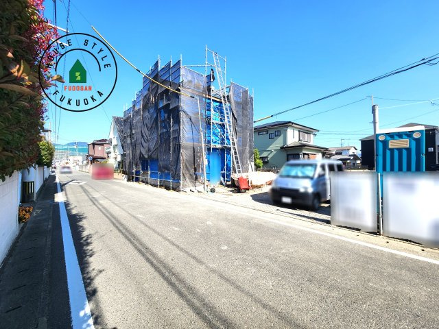 糟屋郡志免町田富4丁目第6-1棟（1号棟）の前面道路含む現地写真|見学の時間などお気軽にお問い合わせ下さい。