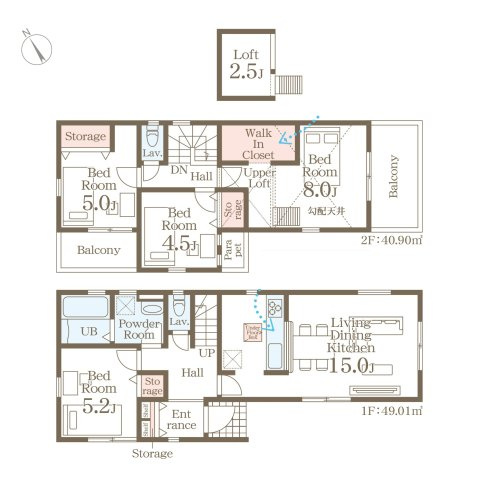 福岡市西区拾六町4丁目第1-3（3号棟）の区画図|配置図（1号棟）
