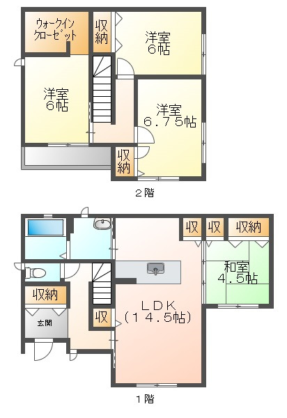 津島戸建貸家の間取り