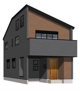 藤沢市羽鳥3丁目　新築戸建　全6棟の外観パース|３号棟　イメージパスですので実際のものと多少異なります　

