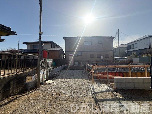 平塚市田村５丁目　新築戸建　の外観|1月26日撮影　建築中　現地外観
