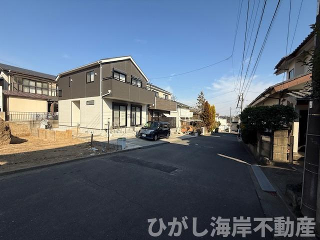 藤沢市大庭　売地　全2区画の前面道路含む現地写真|現地外観