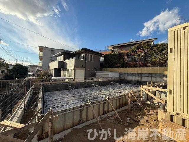 茅ヶ崎市菱沼3丁目　新築戸建　全4棟の外観|1月22日撮影　建築中　現地外観