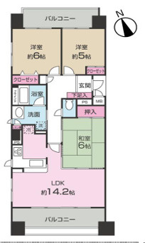 マイメゾン茅ヶ崎本村の間取り|新規リフォーム完了！南向き　3LDK