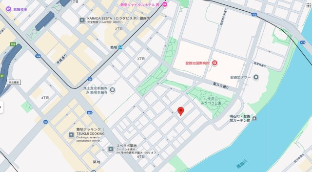 ★仲介手数料無料★サンクタス築地(新規リノベーション工事中）の地図
