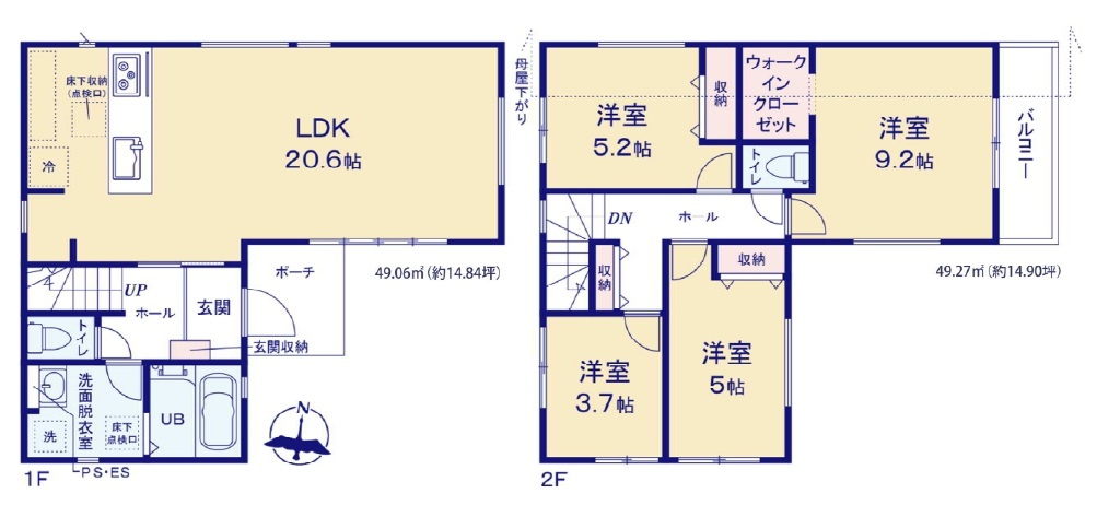 Grace松戸市稔台10期の間取り