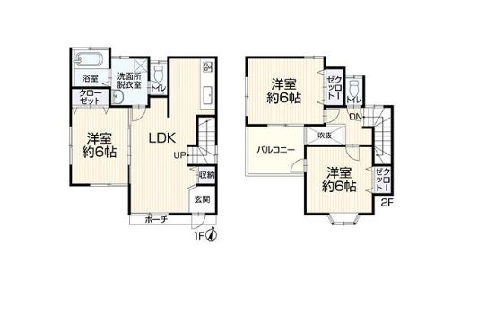 大和市福田　中古戸建の間取り|間取図「大和市福田　中古戸建」