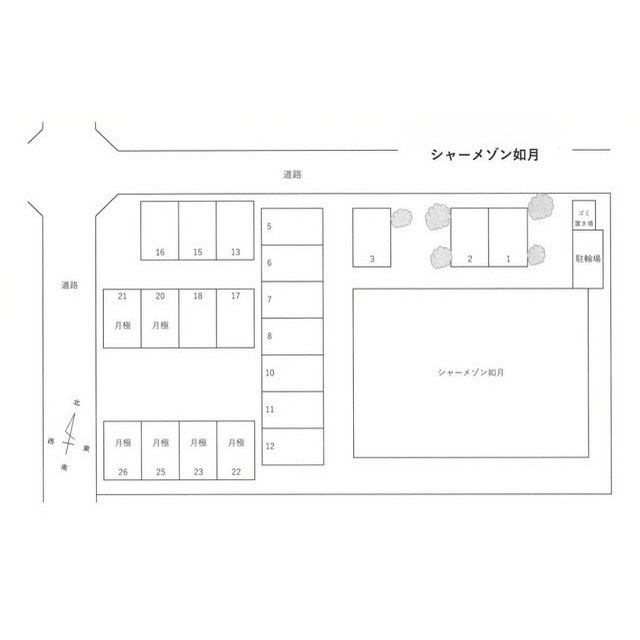 シャーメゾン如月月極駐車場の間取り