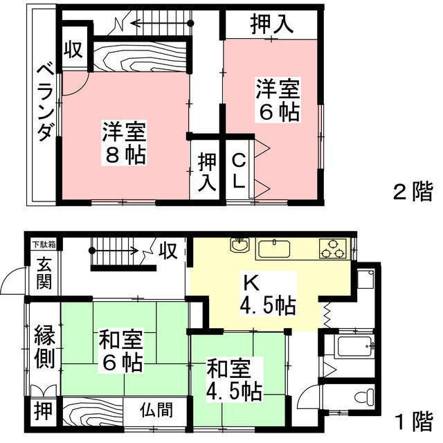 加納城南通貸家　の間取り