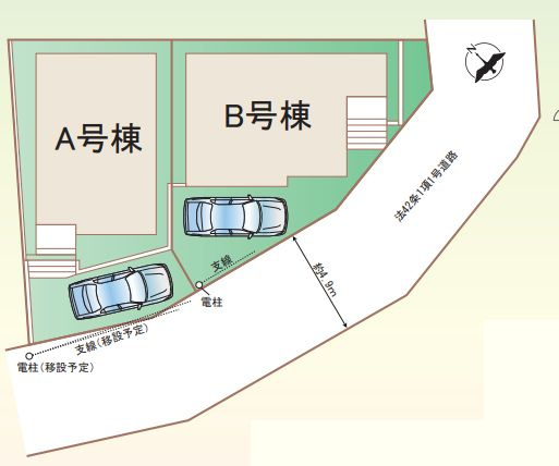 南区上鶴間1丁目新築戸建て　B号棟の区画図|区画図「南区上鶴間1丁目新築戸建て」