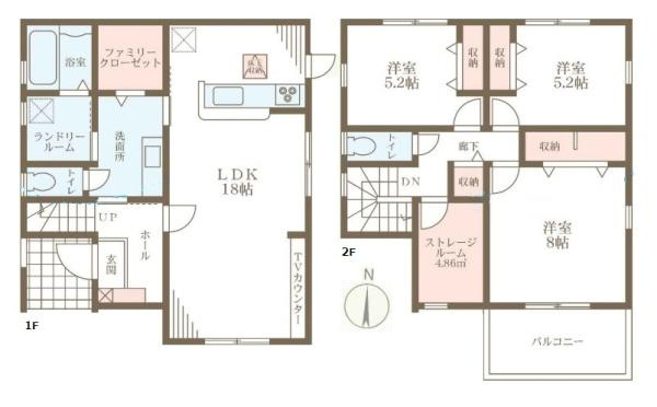 リーブルガーデン城殿町 ３号棟 ／新築一戸建の間取り
